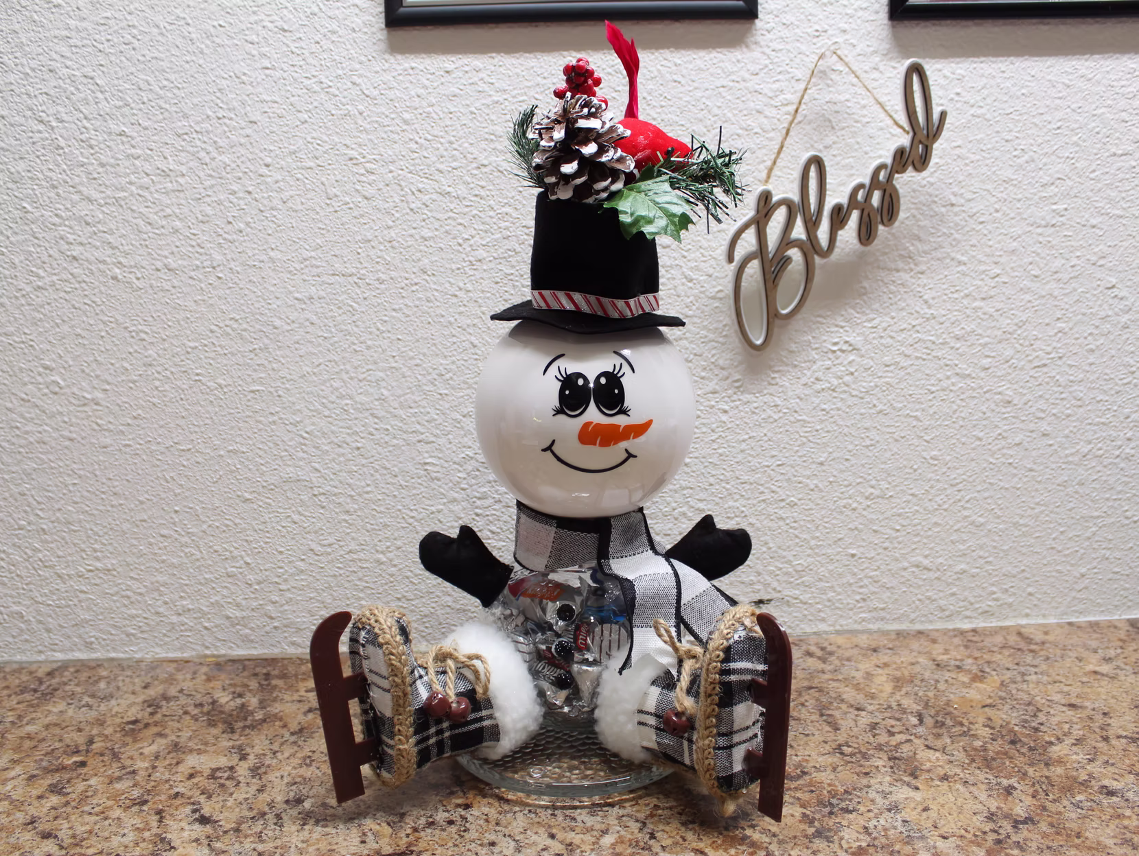 Fun Snowman Candy Jar