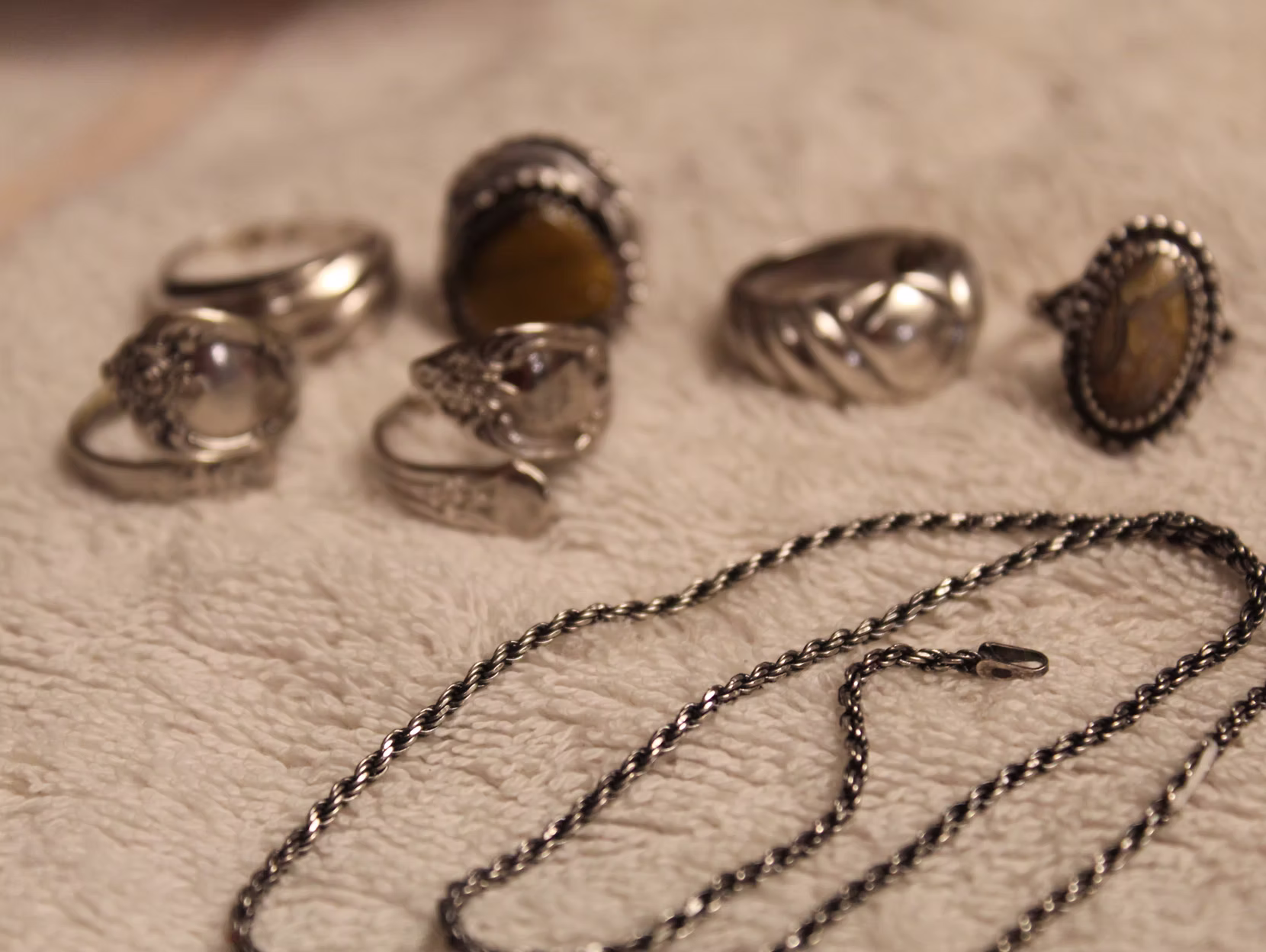 Tarnished Silver Jewelry